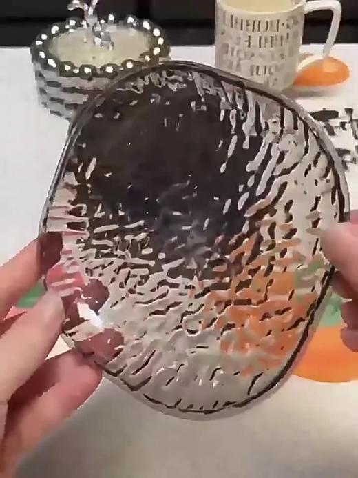 【9.9抢8碟1底座，宜家同款轻奢冰川盘】北欧简约ins风 食品级 一盘多用 吐骨碟/收纳盘/水果盘/零食盘 摆拍必备创意多功能盘子 商品图5