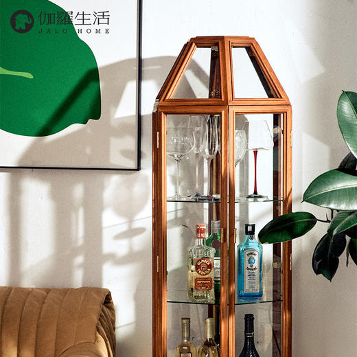 伽罗 JALO 月光宝阁六角玻璃展示柜 商品图0