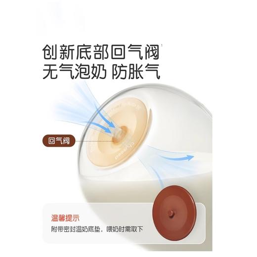 世喜玻璃奶瓶 婴儿新生儿防胀气奶瓶0-3-7个月新生宝宝防呛专用 世喜奶瓶*1+奶嘴*2 商品图3