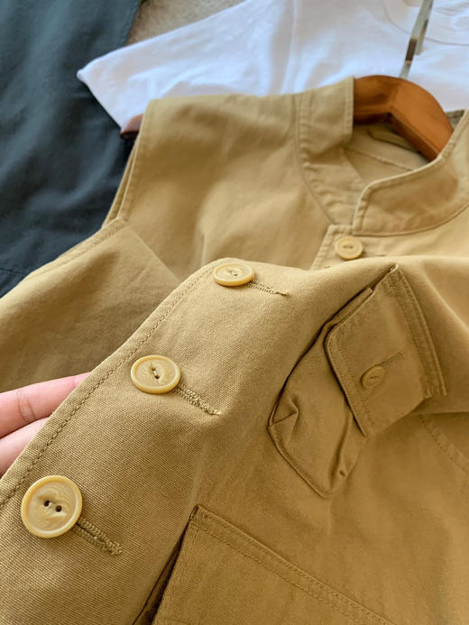 219-4 渠道货 45R高端日系风 很有品的复古休闲马甲 叠穿神器 商品图12