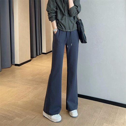 显瘦神裤lu家针织高腰芭比裤松紧腰宽松微喇裤女2025春新款！ 商品图0