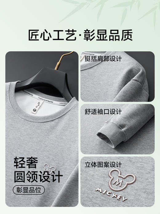 【新款DX】大依优型大码圆领卫衣长袖加肥加大休闲运动上衣男打底衫胖子男士300斤 商品图1