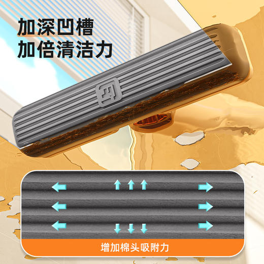 多功能桌面拖把迷你小拖把家用免手洗手持折蠡式厨卫夹缝吸水刮拖 商品图2