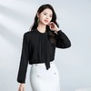 【高货kbnq】全新升级【铂金会员349/天猫469/差价120】(85833)洛诗琳气质时尚立领飘带宽松百搭长袖通勤桑蚕丝衬衫 商品缩略图2