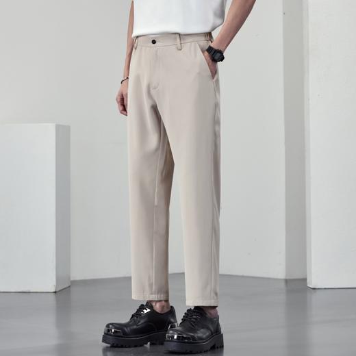 【DYF】大依优型大码小西裤九分裤直筒冰丝休闲裤子西装裤男士修身春夏季 商品图3