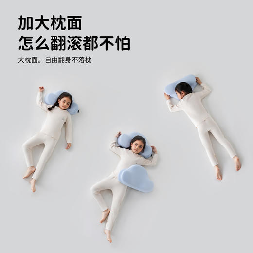 【如叶 · 云朵枕】如叶儿童云朵枕头分区护脊成长3-6-12岁透气亲肤抗菌除螨宝宝枕头 商品图1