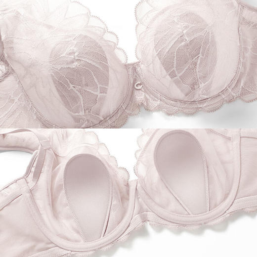 【3F】Comfit【兔耳朵杯】蕾丝背心式超薄内衣女大码文胸CB00171 商品图5