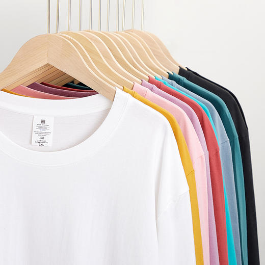 【59元拍2件】【230克重磅纯棉】秋季男女同款纯棉休闲宽松长袖T恤 商品图2