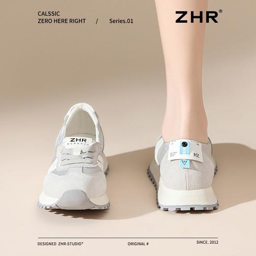 ZHR复古德训鞋女2025春季新款柔软透气阿甘鞋时尚百搭休闲鞋 商品图2