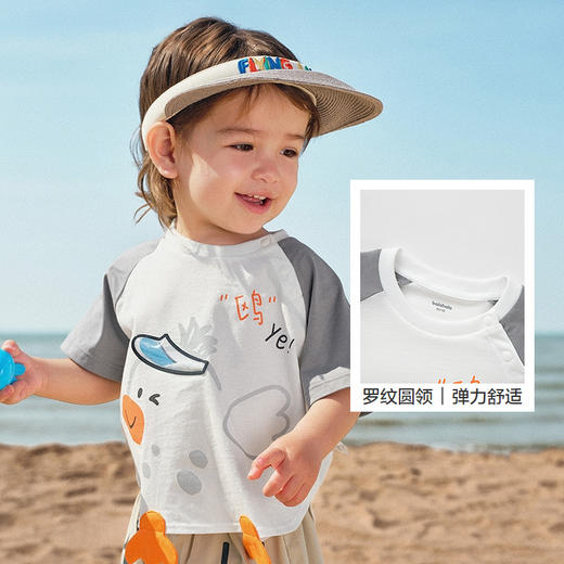 巴拉巴拉婴儿t恤宝宝上衣女童衣服男童短袖2025新款夏装可爱萌趣 商品图3