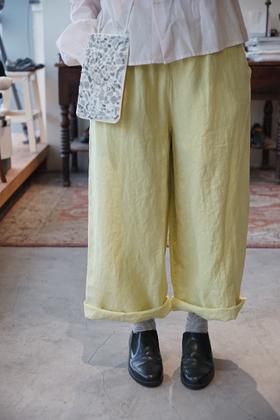 ROBE de PEAU 亚麻阔腿裤