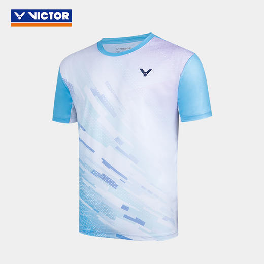 VICTOR威克多2025新款羽毛球服 男女款速干衣比赛系列针织运动短袖T恤 T-50022 商品图1