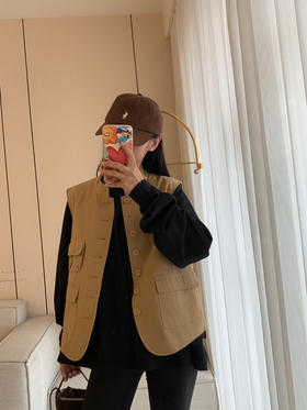 219-4 渠道货 45R高端日系风 很有品的复古休闲马甲 叠穿神器