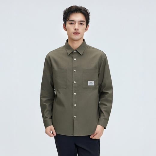 圣得西美式工装长袖衬衫男士2025秋季新款时尚休闲宽松外套开衫 商品图4