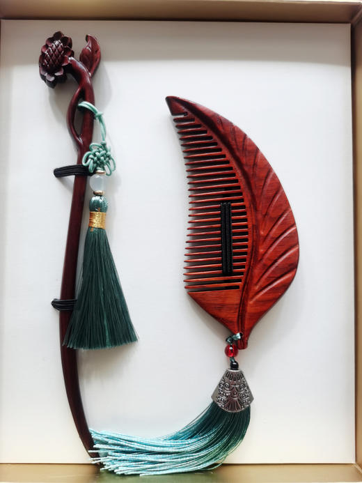 新品紫檀梳子套盒4款 商品图2