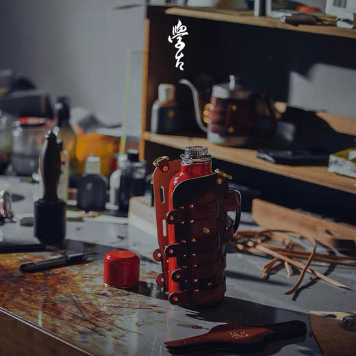 学古|传家壶·迷你全手工真皮壶套Rome款 壶套适用595ml便携户外 商品图0