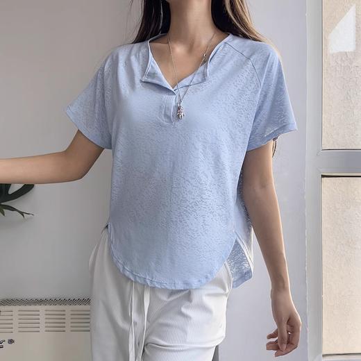 跃牌【美西西系列】运动健身瑜伽服女镂空透气速干上衣美背T恤DX-335 商品图1