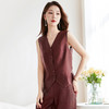 QS-62598908春夏新款国风香云纱马甲外套桑蚕丝显瘦背心女62598670 商品缩略图1