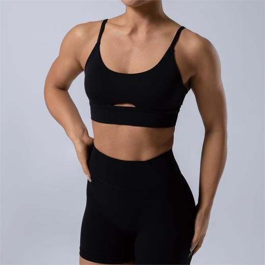 POPBASIC Butterfly系列女士细肩带U领运动bra 商品图4