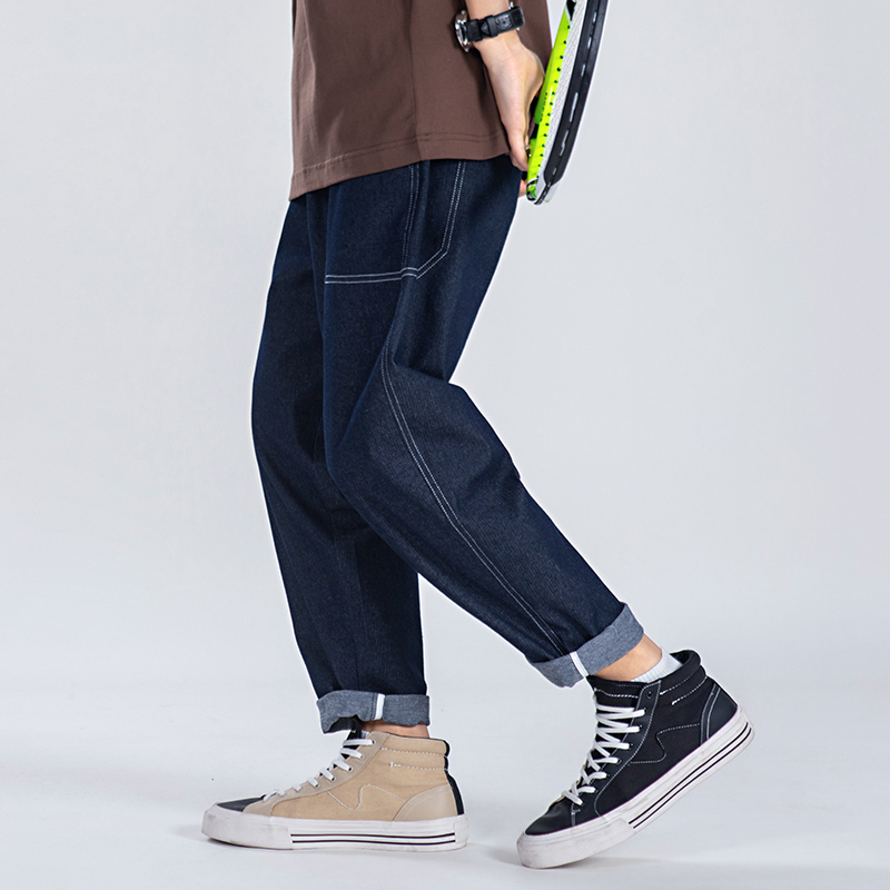 贝纳川时尚微阔设计独特锥型牛仔裤ECP230003776