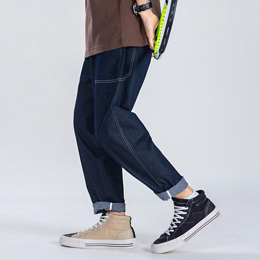 贝纳川时尚微阔设计独特锥型牛仔裤ECP230003776 商品图0