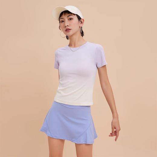 跃牌【美西西系列】新款渐变速干跑步健身短袖修身瑜伽T恤DX-6208 商品图2