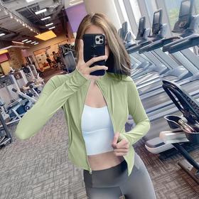 跃牌【美西西系列】拉链瑜伽外套女裸感长袖健身服户外运动修身瑜伽服上衣WT-801