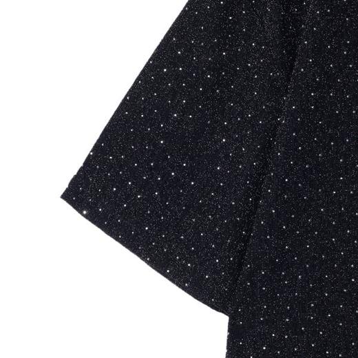 T2422夏季新款时尚个性韩版细闪撞色圆领短袖T恤百搭潮流宽松气质上衣 商品图4