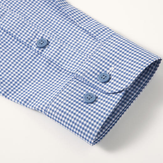 【100棉】罗蒙男士春秋款长袖衬衫经典细格百搭上班通勤商务休闲男衬衣 商品图7