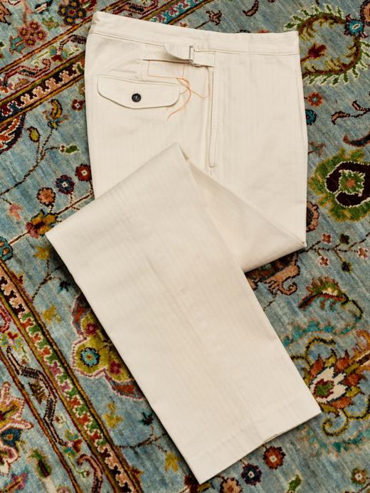 Fortela Officer Pants 米色人字纹 商品图6