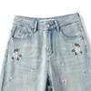 绣花牛仔直筒裤窄版修身阔腿裤2025年春夏款MYX-763-L 商品缩略图3