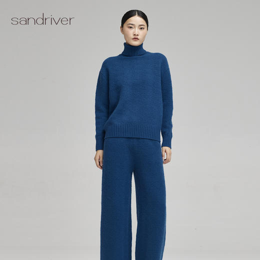 青海羊绒女士双翻领浮线套头衫SJF96W397N 商品图6