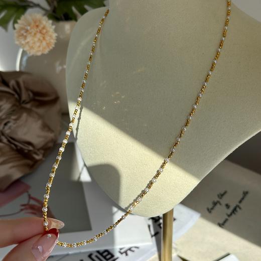 多功能搭配链 53+5cm /75+5cm不含吊坠 淡水极强光 2.5-3mm 纯银镀金版 （如需定制k金版本请vx私3141684798） 商品图5