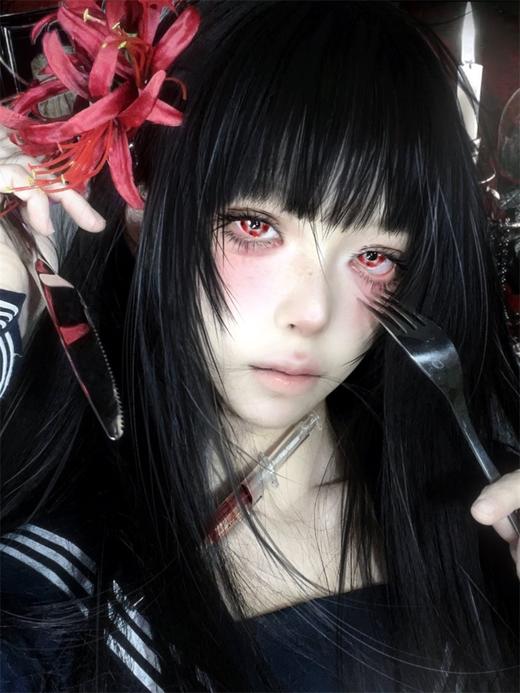 NinaMond半年抛  | 强制爱&血滴黑丝带&灵魂失乐园&恶之必要&伯爵血痕  14.5mm白狮参考着色待测 半年抛2片 商品图9