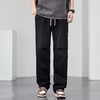 【DYF】大依优型大码男装休闲牛仔裤松紧腰运动宽松直筒休闲风长裤子 商品缩略图1