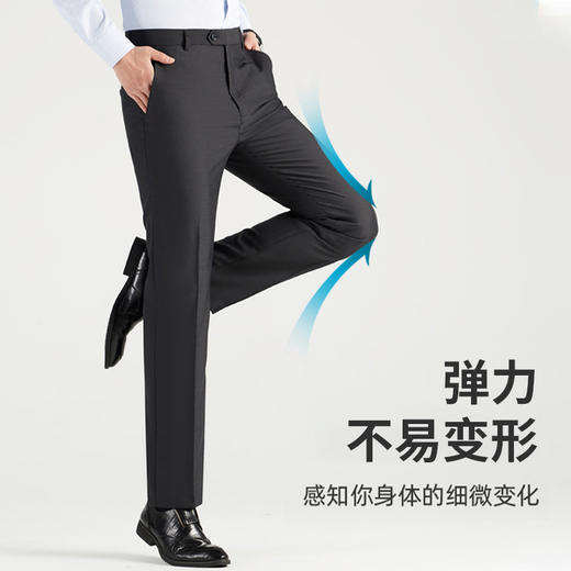 圣得西易打理羊毛西装裤男士2025秋季款商务职业正装休闲长裤 商品图3