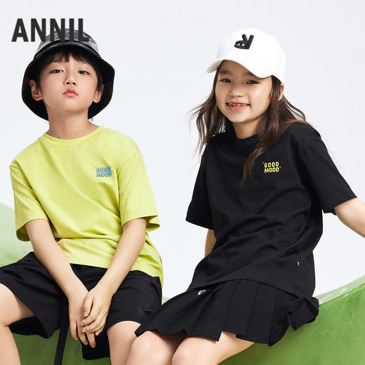 男童圆领SORONA短袖针织衫夏季新款安奈儿童装EB521154 商品图1