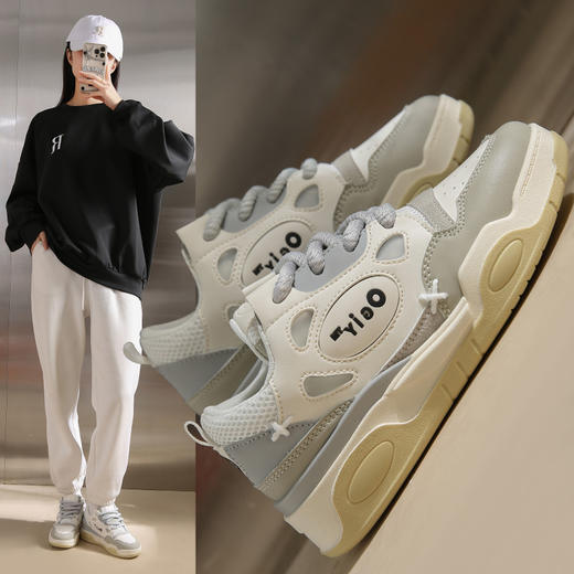 「数款配色！高颜值」软底面包鞋子女新款春季女鞋熊猫鞋休闲厚底板鞋女 商品图0