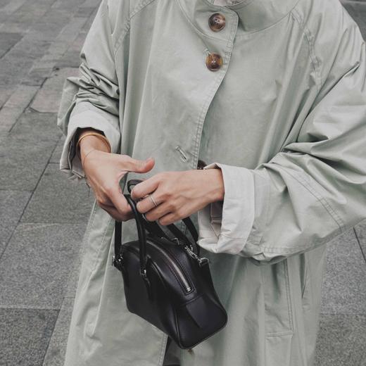 顺丰包邮洛诗琳35636英伦风纸质感肌理单排扣中长款风衣外套女627 商品图3