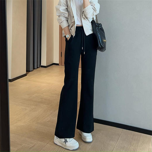 显瘦神裤lu家针织高腰芭比裤松紧腰宽松微喇裤女2025春新款！ 商品图3