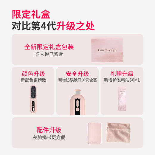 【一盒八礼 高端礼盒包装 造型自由不伤发】罗拉第4代无线直发梳礼盒装 商品图2