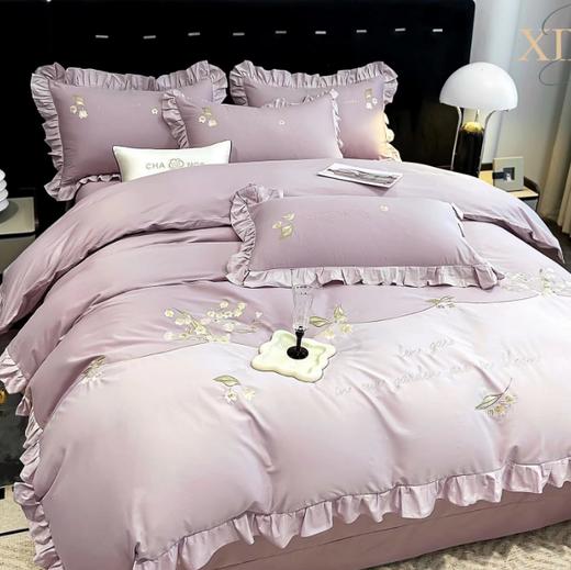 韩式公主风全棉刺绣花边铃兰花开四件套G117800033 商品图2