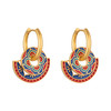 「高级感！国潮民族风」新中式珐琅滴油耳环小众独特国潮耳坠复古彩绘耳饰s925银针时尚饰品 商品缩略图4
