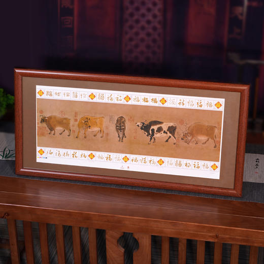 中国集邮《五牛图》邮画 限量邮票版画 商品图1