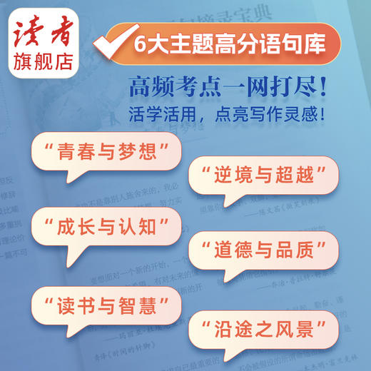 读者《作文素材》2025年 中考作文高频考点 写人记事、写景状物、生活感悟等6大专题 精选美文素材+词汇、语句宝典+文章赏析 读者杂志社 商品图2