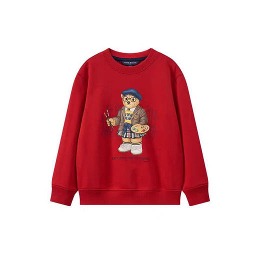 25春秋新款小熊圆领毛圈四色中大童男女童毛衣卡通韩版儿童卫衣 商品图4