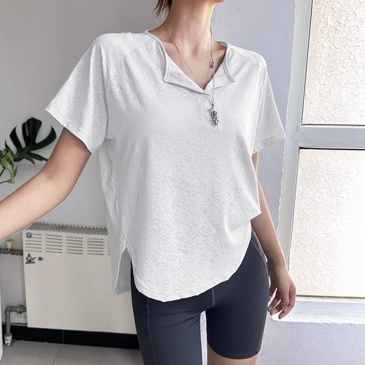 跃牌【美西西系列】运动健身瑜伽服女镂空透气速干上衣美背T恤DX-335 商品图2