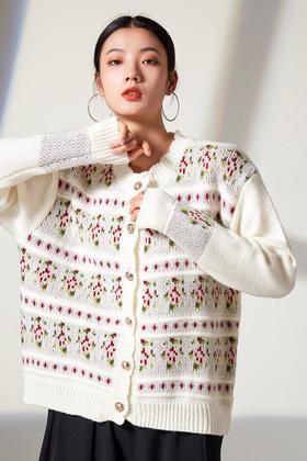 FLORID 提花针织开衫外套 15395