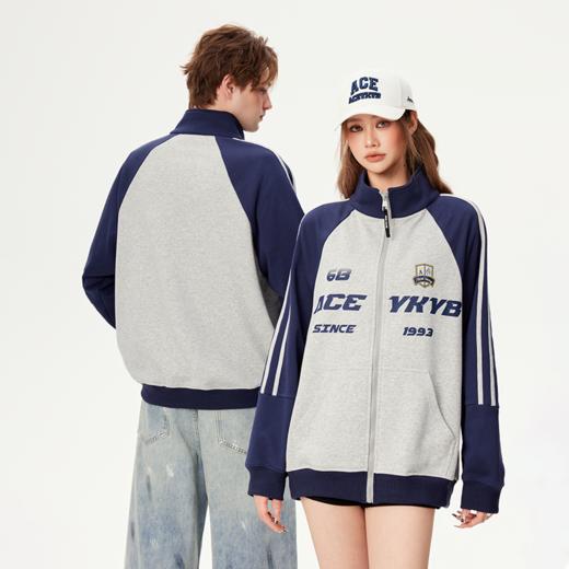 YKYB黄子韬卫衣开衫2025春季新款学院风经典美式舒适球衣外套上衣Y51NWY030 商品图2