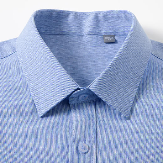 【弹力好穿】罗蒙春秋款男士纯色长袖衬衫多色可选经典翻领休闲通勤舒适百搭男衬衣 商品图9